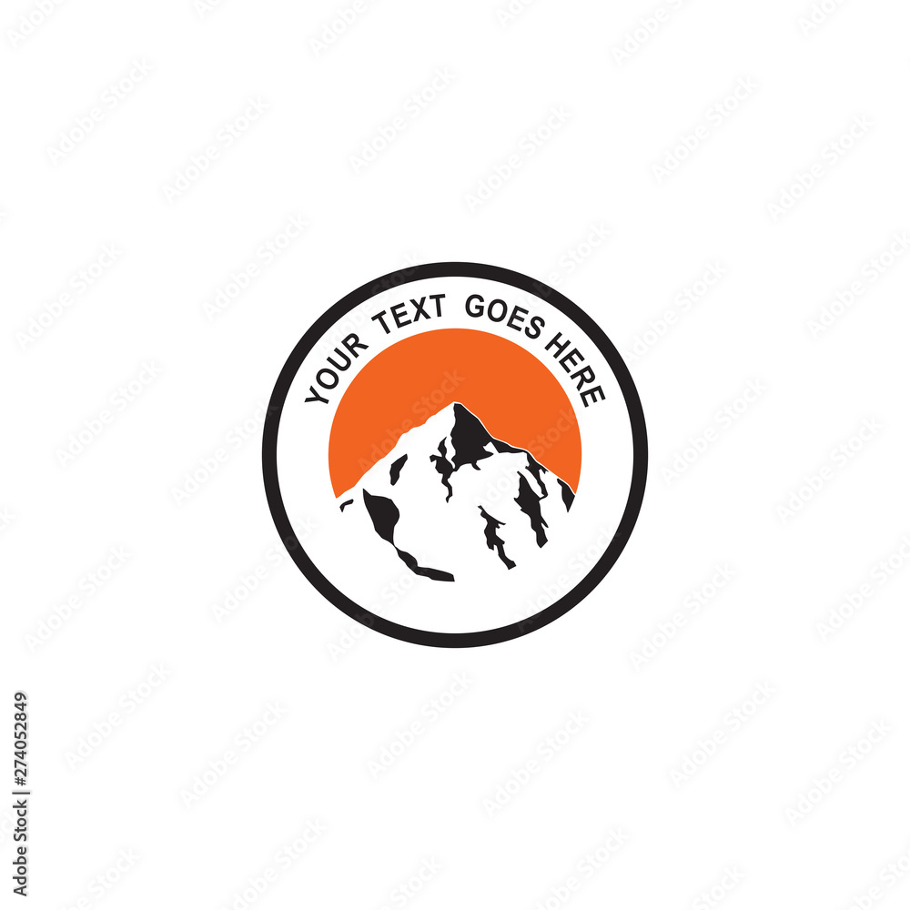 Mountain logo badge inspiration vector template Mountain logo badge inspiration vector template