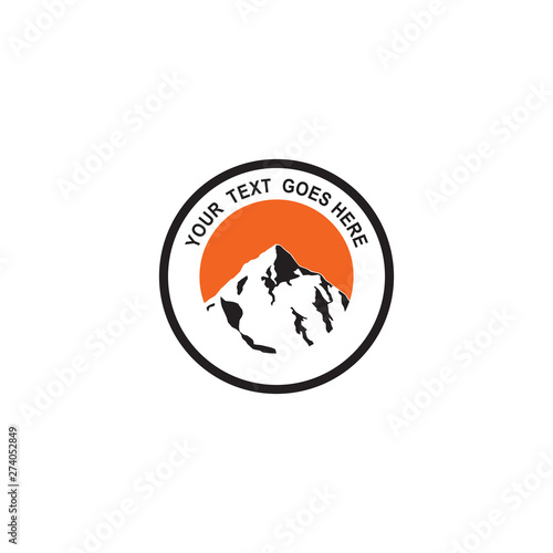 Mountain logo badge inspiration vector template