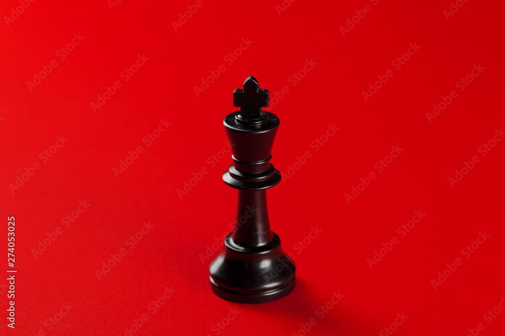 Chess business success, leadership concept. Red background. Chess business success, leadership concept. Red background.