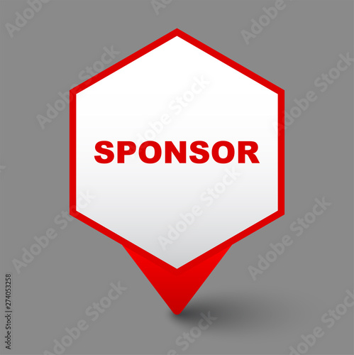 red vector banner sponsor