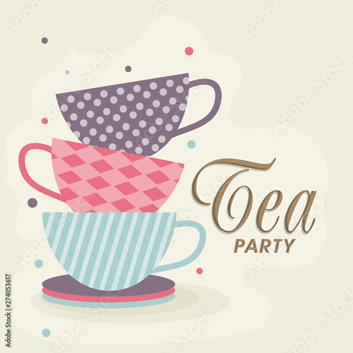 Tea Party Invitation card.