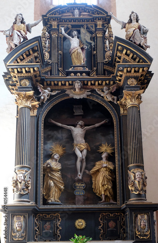 Altar of the Holy Cross in Cistercian Abbey of Bronnbach in Reicholzheim near Wertheim, Germany photo