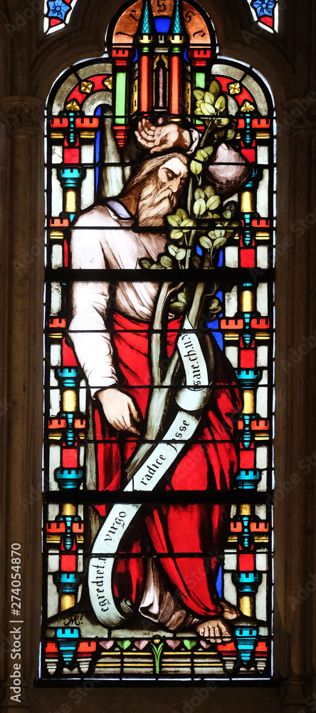 King Jesse, stained glass window from Saint Germain-l'Auxerrois church in Paris, France King Jesse, stained glass window from Saint Germain-l'Auxerrois church in Paris, France