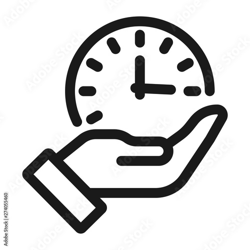 time - minimal line web icon. simple vector illustration. concept for infographic, website or app.