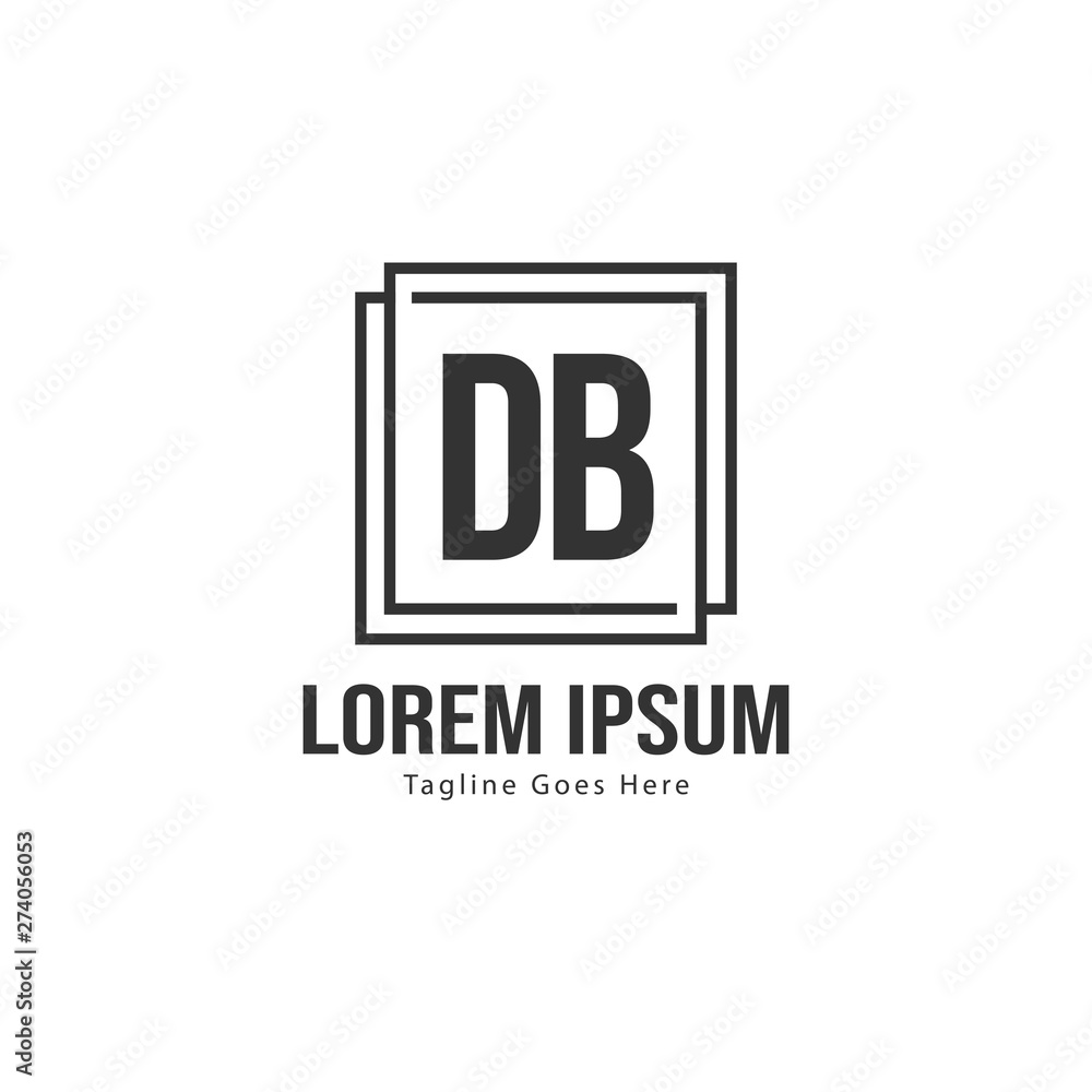 DB Letter Logo Design. Creative Modern DB Letters Icon Illustration