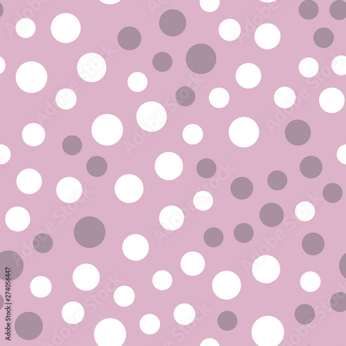 Abstract simple circles seamless pattern. Minimalistic elements wallpaper.