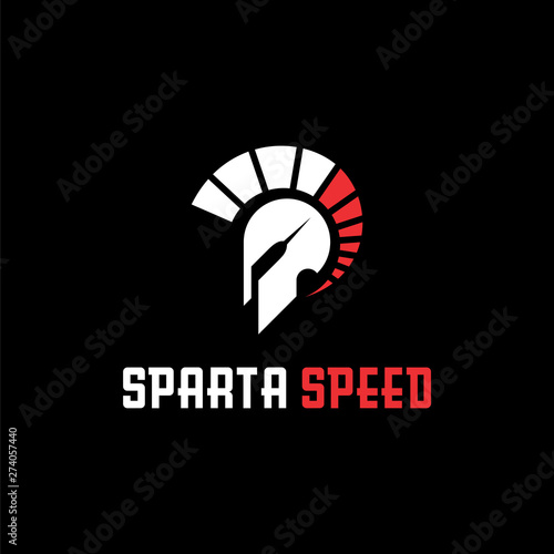 modern sparta speed logo design photo