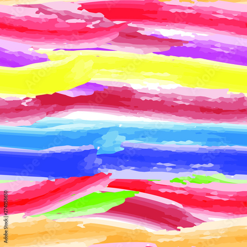 multicolored watercolor lines seamless pattern