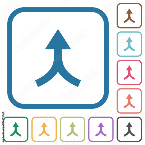 Merge arrows up simple icons