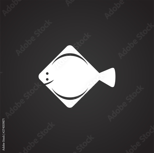 Seafood related icon on background for graphic and web design. Simple illustration. Internet concept symbol for website button or mobile app. photo