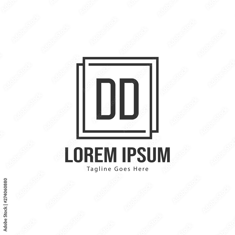 Fototapeta premium DD Letter Logo Design. Creative Modern DD Letters Icon Illustration