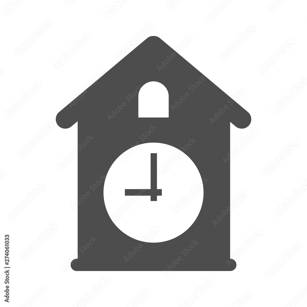 cuckoo clock vector icon isolated on white background. cuckoo clock flat icon for web, mobile and user interface design cuckoo clock vector icon isolated on white background. cuckoo clock flat icon for web, mobile and user interface design