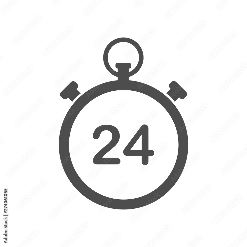 round the clock time stopwatch vector icon for web and ui design. stopwatch flat icon isolated on white background. time is money business concept. round the clock time stopwatch vector icon for web and ui design. stopwatch flat icon isolated on white background. time is money business concept.