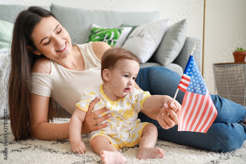 Mother and her little baby ...
