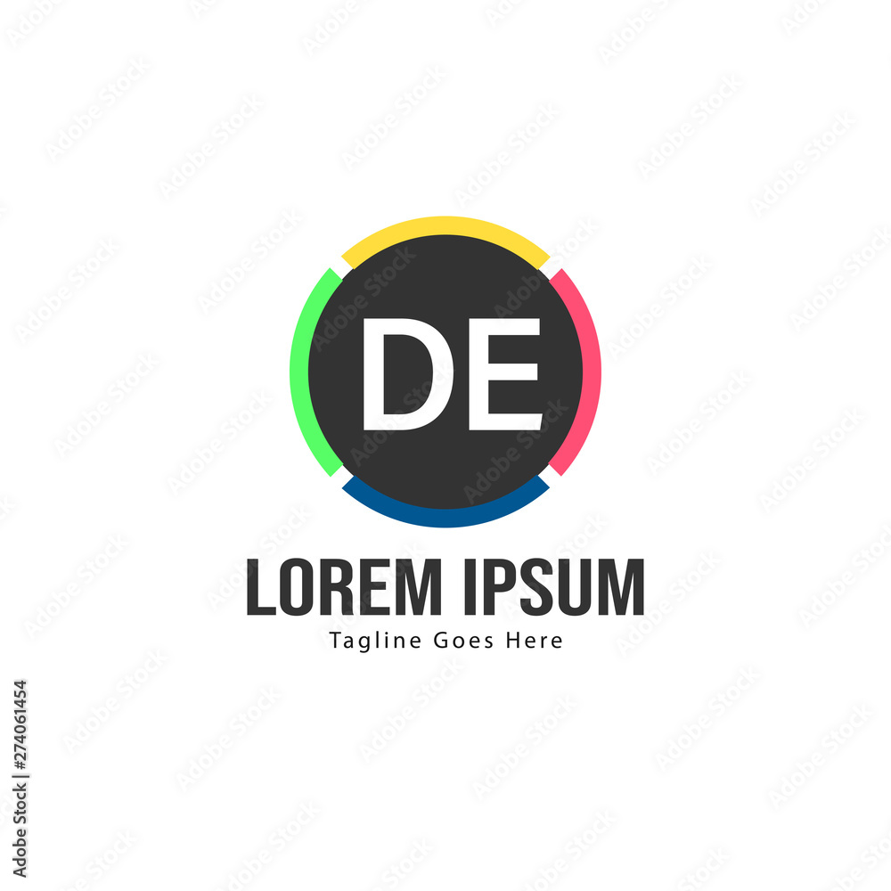 DE Letter Logo Design. Creative Modern DE Letters Icon Illustration