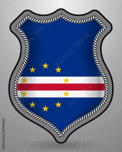 Free Download Flag of Cape Verde. Vector Badge and Icon. Horizontal Orientation Version - GFXLoad