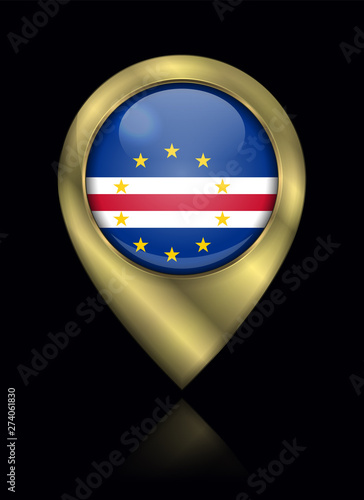Flag of Cape Verde. Vector Sign and Icon. Location Symbol Shape. Gold Free Download Flag of Cape Verde. Vector Sign and Icon. Location Symbol Shape. Gold - GFXLoad