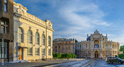 Opera House and theatre square in Odessa  UA