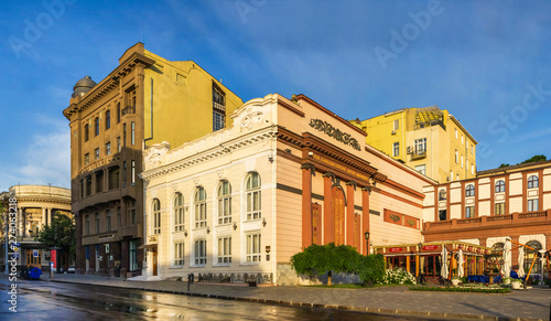 Theater square and historic buildings in Odessa