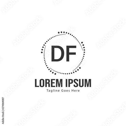 DF Letter Logo Design. Creative Modern DF Letters Icon Illustration