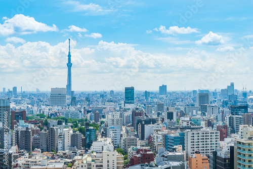 東京風景 Tokyo city skyline , Japan.