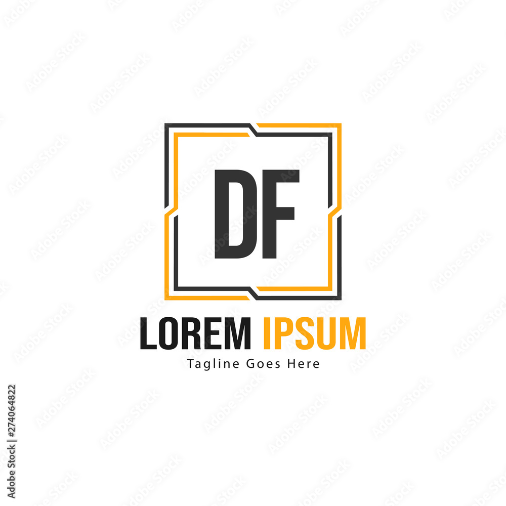 DF Letter Logo Design. Creative Modern DF Letters Icon Illustration DF Letter Logo Design. Creative Modern DF Letters Icon Illustration