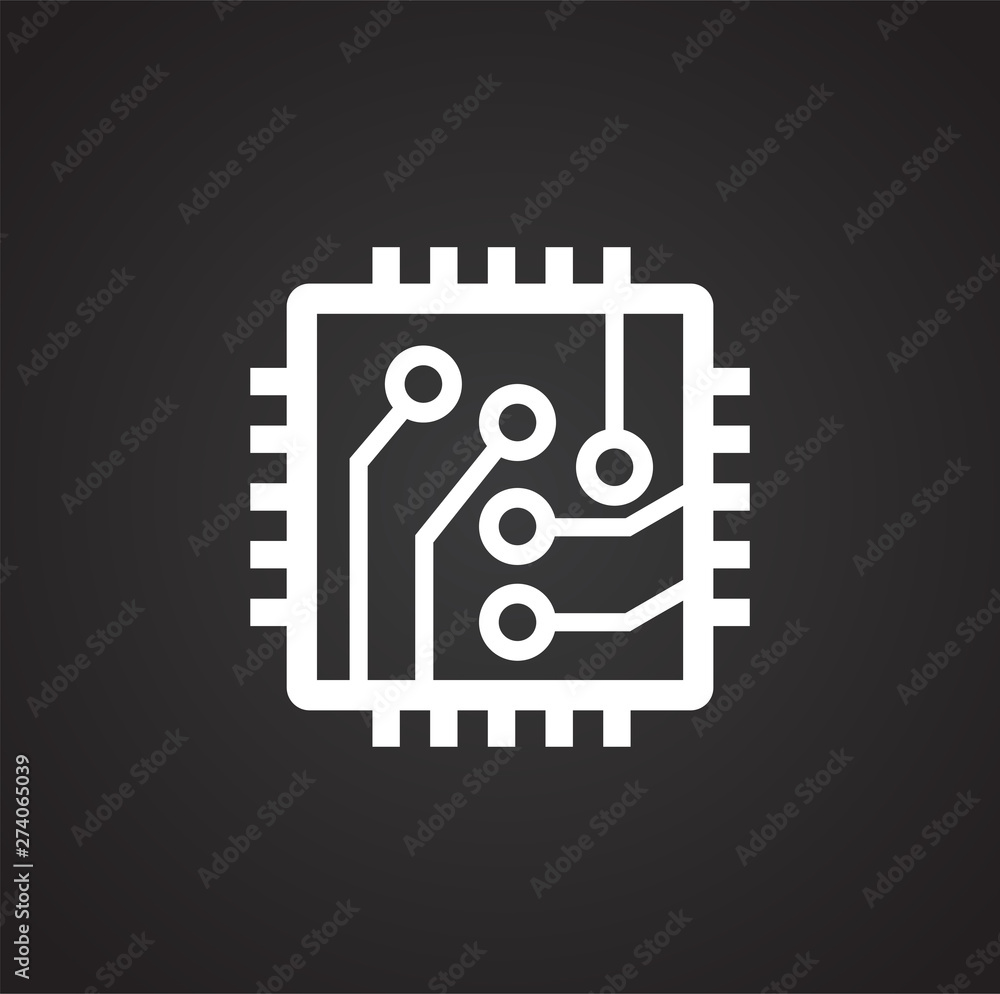 Computer chip related icon on background for graphic and web design. Simple illustration. Internet concept symbol for website button or mobile app. Computer chip related icon on background for graphic and web design. Simple illustration. Internet concept symbol for website button or mobile app.