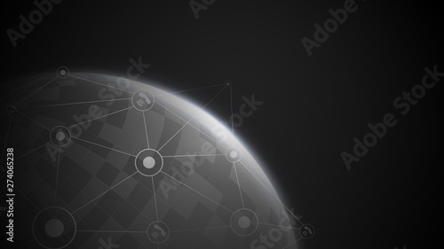 Gray planet space internet