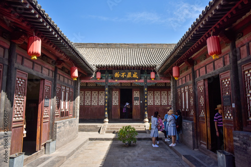 Pingyao County, Jinzhong City, Shanxi Province, China - May 28, 2018. Pingyao Ancient Architectural Complex, China. Including ancient courtyards and meteorological observation pavilions