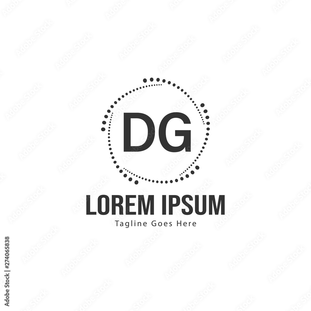 DG Letter Logo Design. Creative Modern DG Letters Icon Illustration