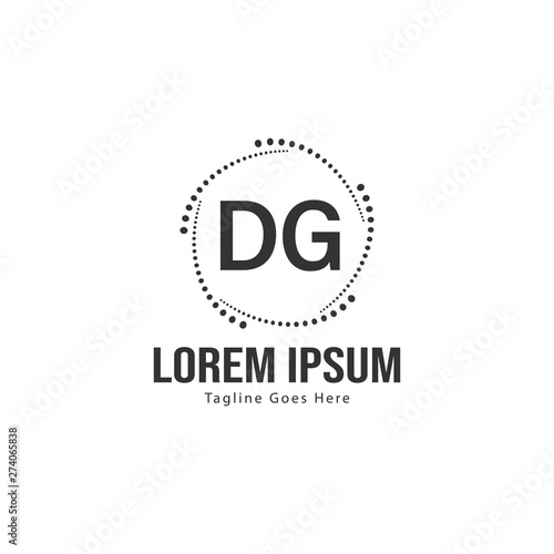Fototapeta Naklejka Na Ścianę i Meble -  DG Letter Logo Design. Creative Modern DG Letters Icon Illustration
