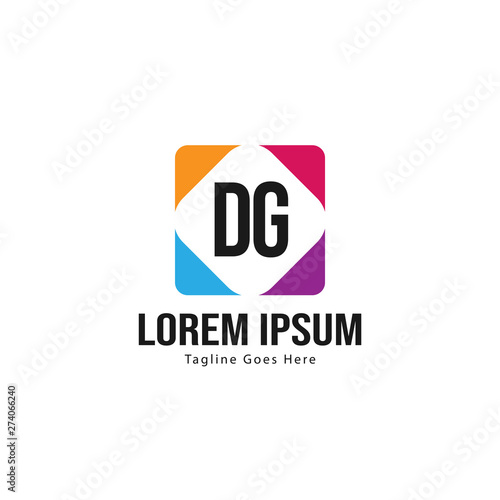 DG Letter Logo Design. Creative Modern DG Letters Icon Illustration
