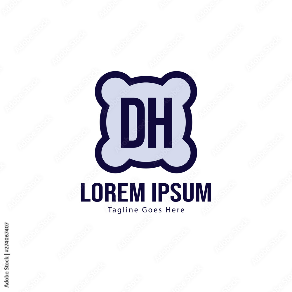 DH Letter Logo Design. Creative Modern DH Letters Icon Illustration DH Letter Logo Design. Creative Modern DH Letters Icon Illustration