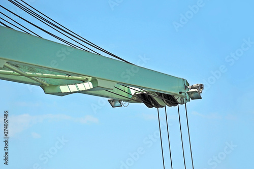 Cargo cranes on bulker