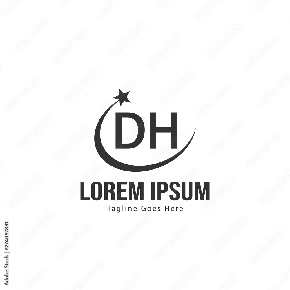 DH Letter Logo Design. Creative Modern DH Letters Icon Illustration DH Letter Logo Design. Creative Modern DH Letters Icon Illustration