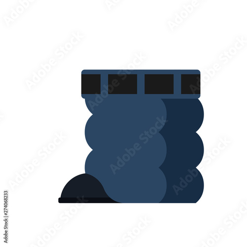 Down pants isolated. pull off Jeans Vector Illustration