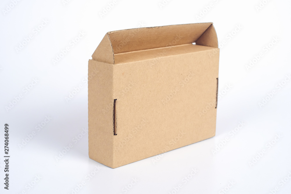 Recycle cardboard storage box isolated on a white background Recycle cardboard storage box isolated on a white background