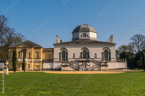 In the back of Chiswick House on West London, Uk. Chiswick House is a magnificent neo Palladian villa set in beautiful historic gardens.