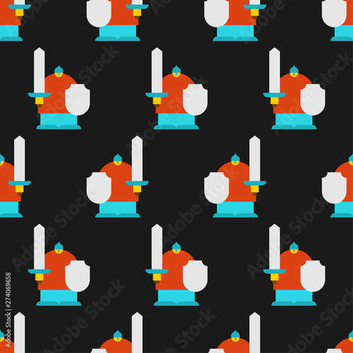 Russian hero warrior pattern seamless. knight made in Russia background