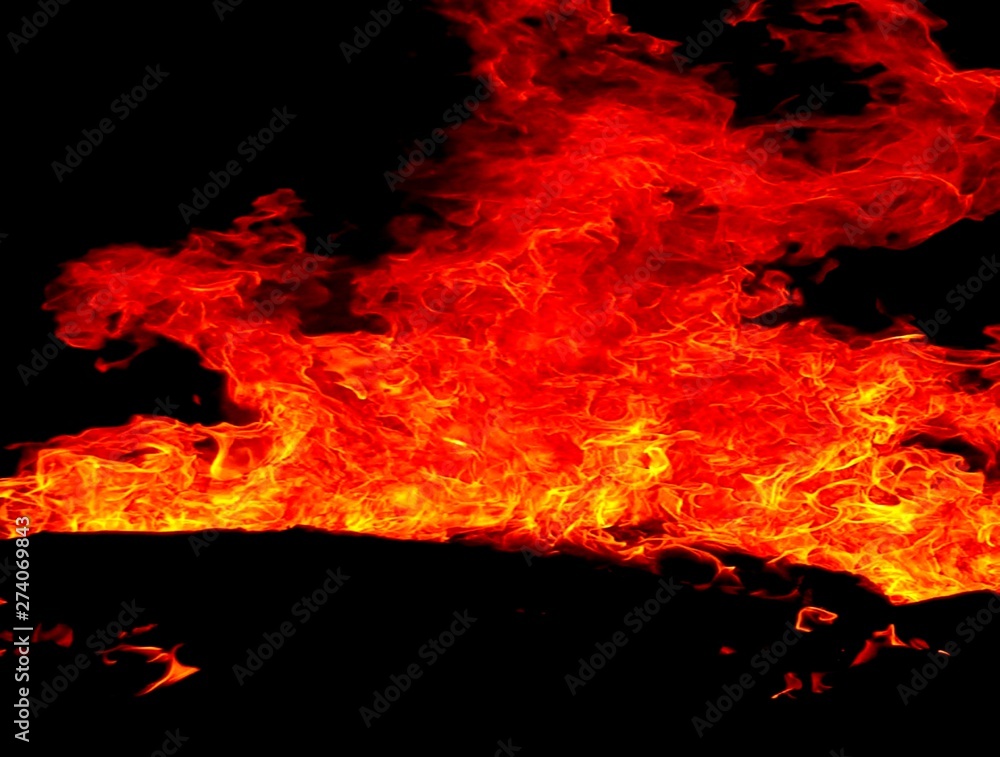 Fototapeta premium fire on black background