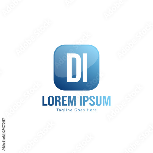 DI Letter Logo Design. Creative Modern DI Letters Icon Illustration