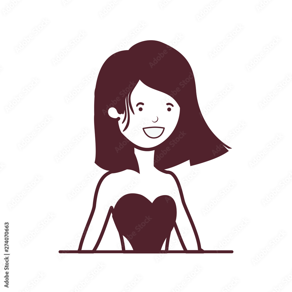 silhouette of woman with swimsuit on white background silhouette of woman with swimsuit on white background
