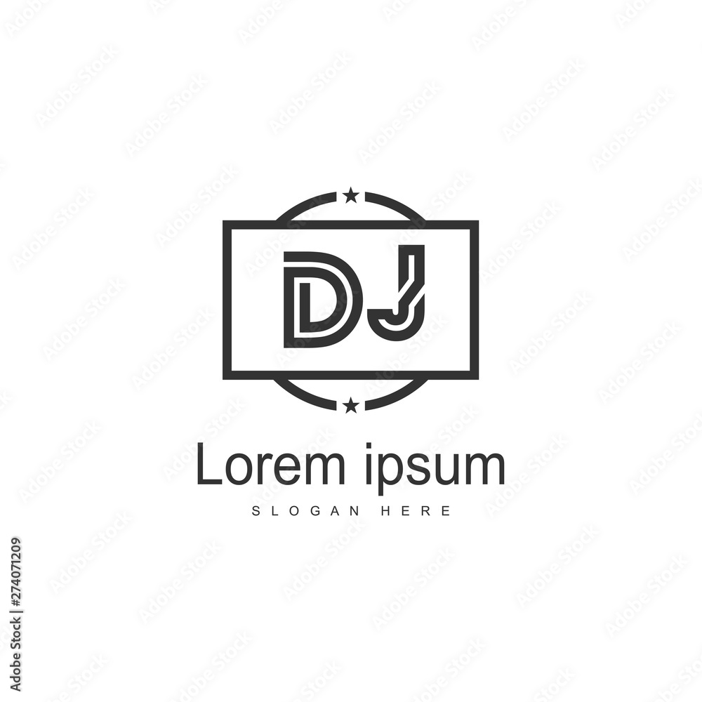 DJ Letter Logo Design. Creative Modern DJ Letters Icon Illustration DJ Letter Logo Design. Creative Modern DJ Letters Icon Illustration