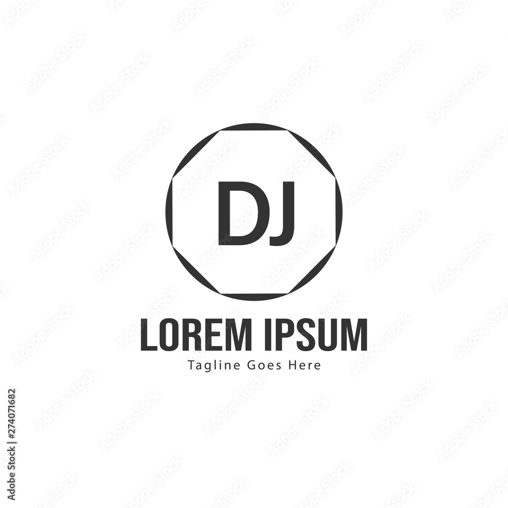 DJ Letter Logo Design. Creative Modern DJ Letters Icon Illustration DJ Letter Logo Design. Creative Modern DJ Letters Icon Illustration