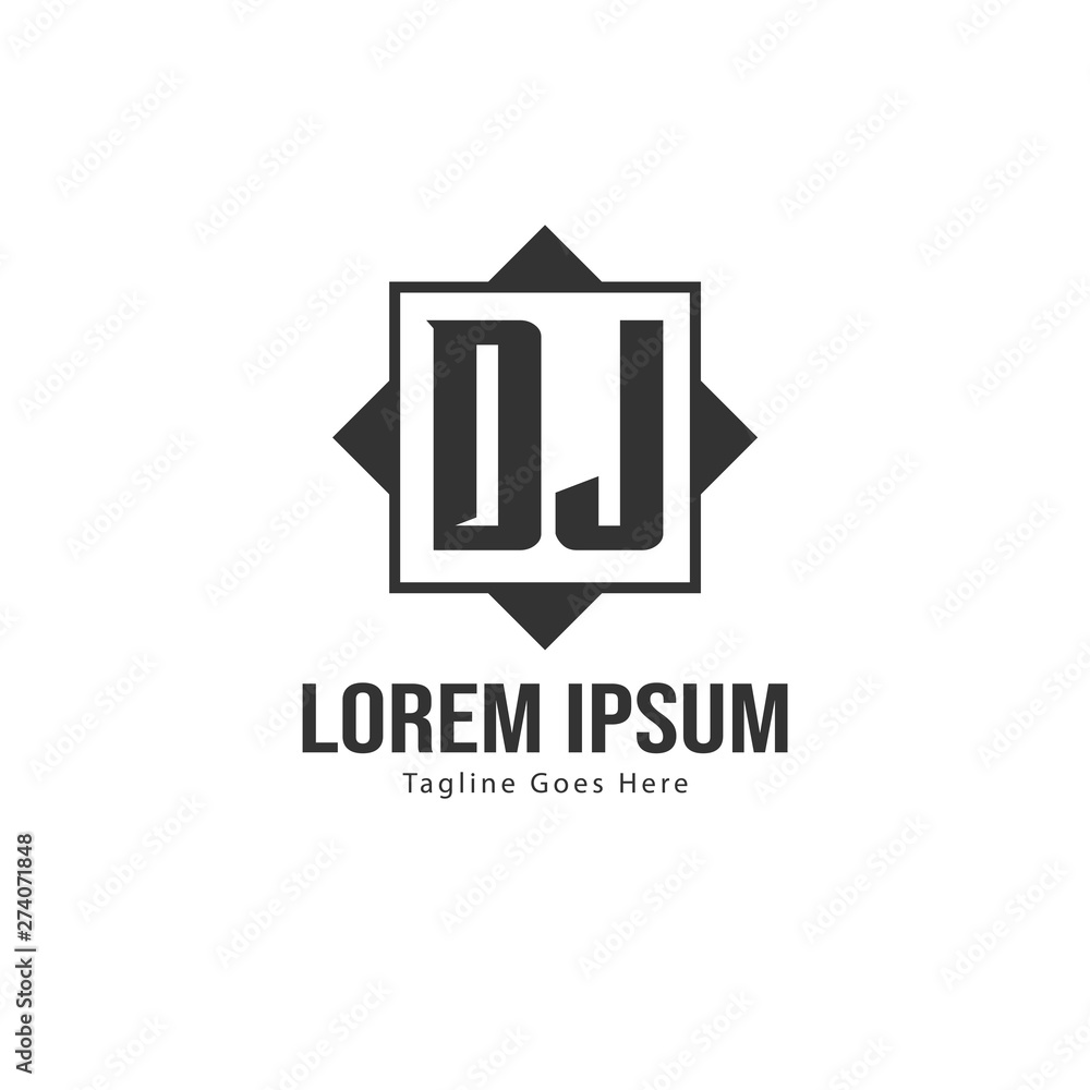 DJ Letter Logo Design. Creative Modern DJ Letters Icon Illustration DJ Letter Logo Design. Creative Modern DJ Letters Icon Illustration