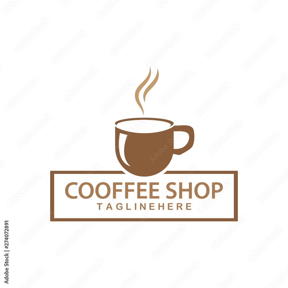 Obraz premium Coffee cup Logo Template