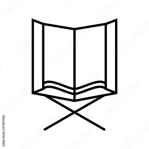 Holy Quran Beautiful Line Black Icon