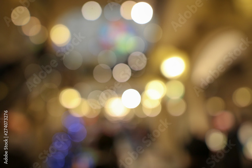 Bokeh in the mall as an abstract background