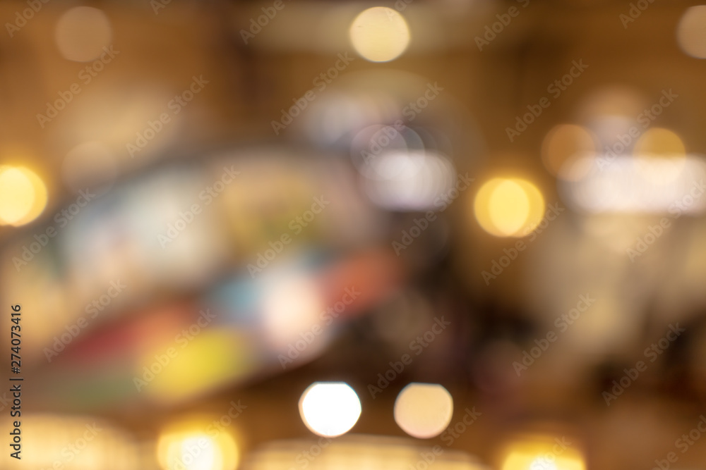 Bokeh in the mall as an abstract background