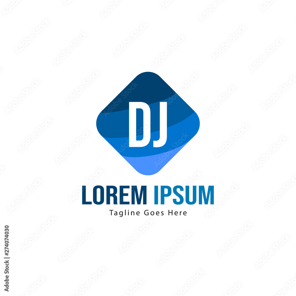 DJ Letter Logo Design. Creative Modern DJ Letters Icon Illustration DJ Letter Logo Design. Creative Modern DJ Letters Icon Illustration